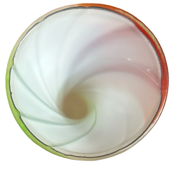 •EUC• Vintage Japanese Candy Swirl Cased Art Glass Bud Vase - Picture 4 of 7